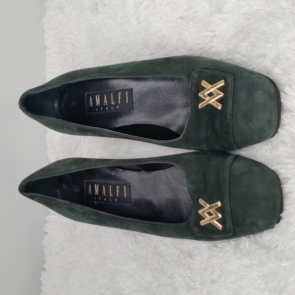 Vintage Y2K Amalfi suede preppy Heel sz 9.5 - Picture 2 of 7